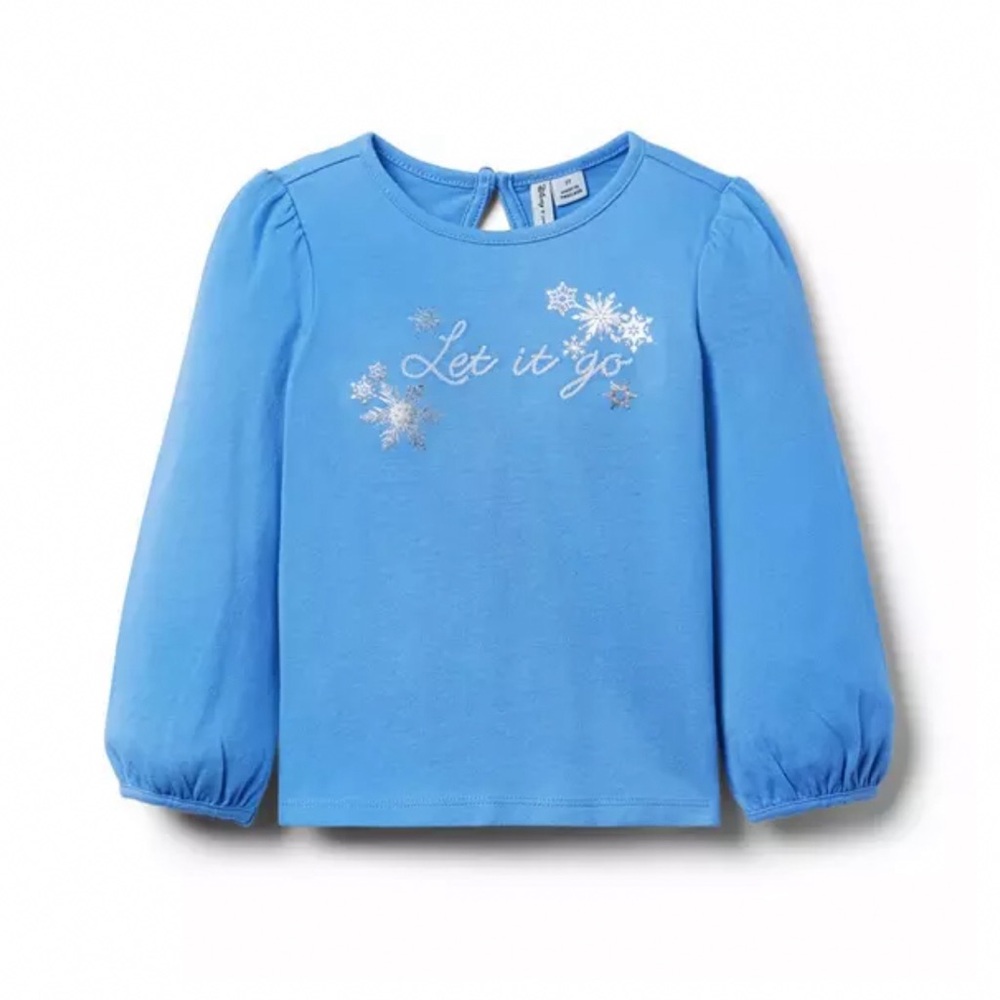 Disney Janie and Jack Let It Go Long Sleeve T-Shirt Girl’s Size 6